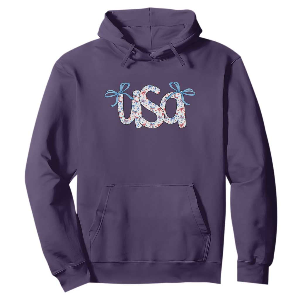 Coquette USA Hoodie Patriotic American Girl 4th of July TS10 Purple Print Your Wear