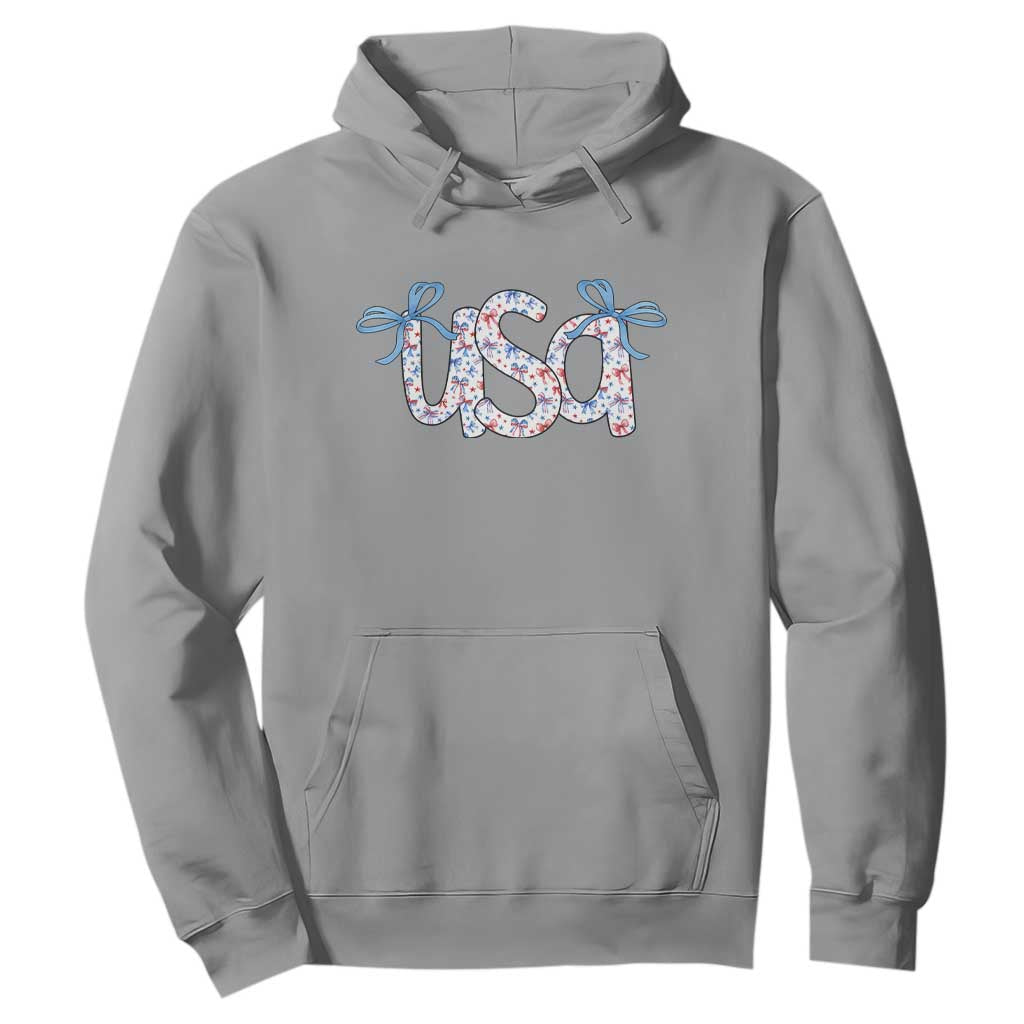 Coquette USA Hoodie Patriotic American Girl 4th of July TS10 Sport Gray Print Your Wear