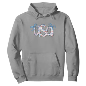 Coquette USA Hoodie Patriotic American Girl 4th of July TS10 Sport Gray Print Your Wear