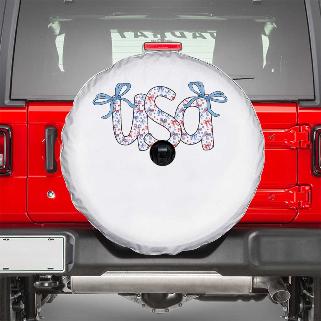 Coquette USA Spare Tire Cover Patriotic American Girl 4th of July TS10 White Print Your Wear