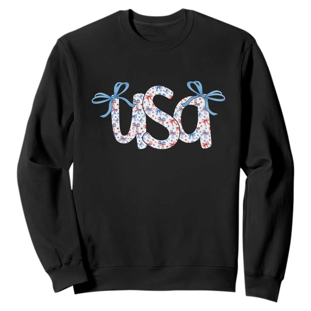 Coquette USA Sweatshirt Patriotic American Girl 4th of July TS10 Black Print Your Wear