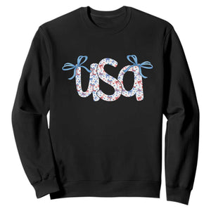 Coquette USA Sweatshirt Patriotic American Girl 4th of July TS10 Black Print Your Wear