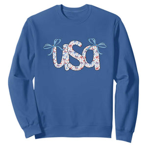 Coquette USA Sweatshirt Patriotic American Girl 4th of July TS10 Royal Blue Print Your Wear