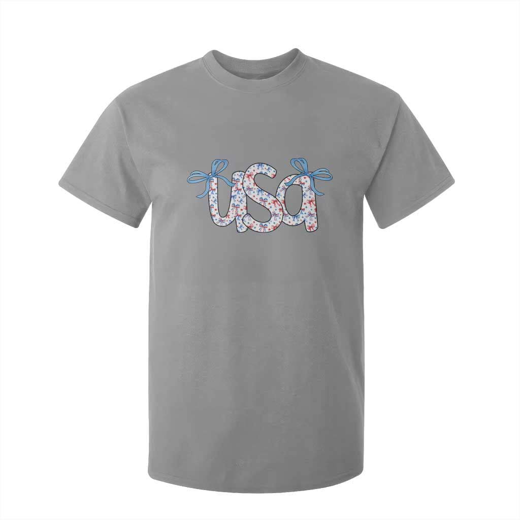 Coquette USA T Shirt For Kid Patriotic American Girl 4th of July TS10 Sport Gray Print Your Wear