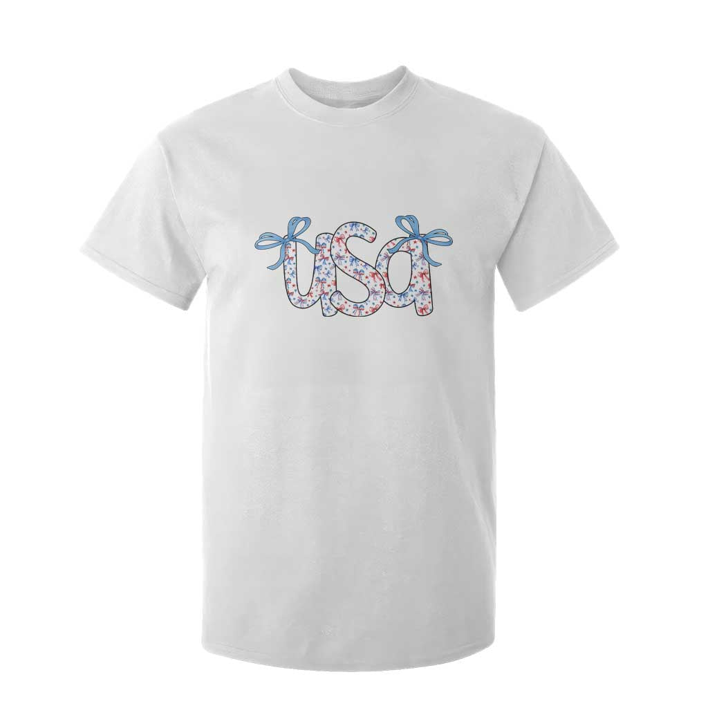 Coquette USA T Shirt For Kid Patriotic American Girl 4th of July TS10 White Print Your Wear