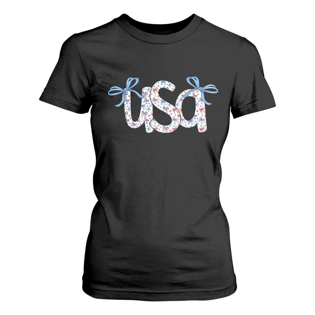 Coquette USA T Shirt For Women Patriotic American Girl 4th of July TS10 Black Print Your Wear