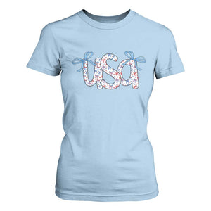 Coquette USA T Shirt For Women Patriotic American Girl 4th of July TS10 Light Blue Print Your Wear