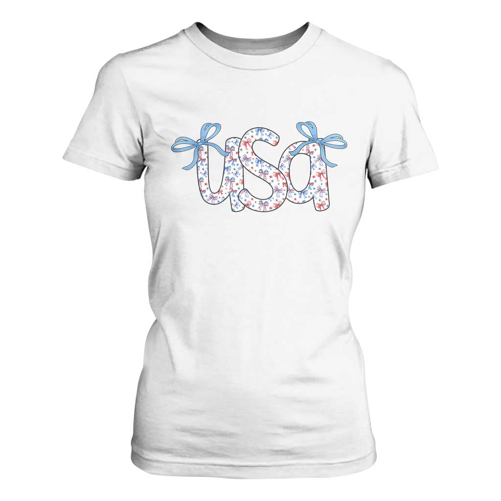 Coquette USA T Shirt For Women Patriotic American Girl 4th of July TS10 White Print Your Wear