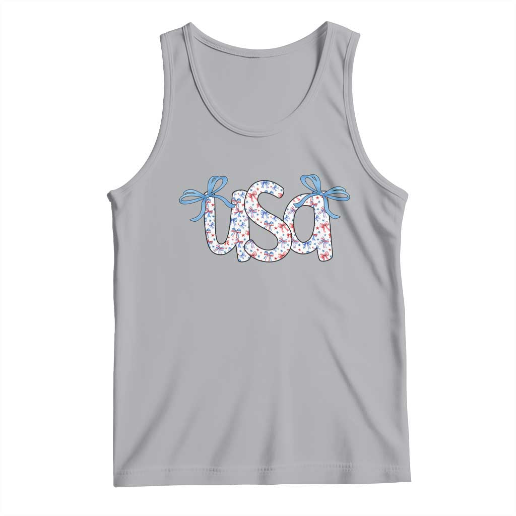 Coquette USA Tank Top Patriotic American Girl 4th of July TS10 Athletic Heather Print Your Wear