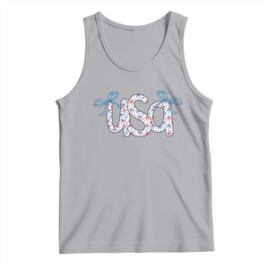 Coquette USA Tank Top Patriotic American Girl 4th of July TS10 Athletic Heather Print Your Wear