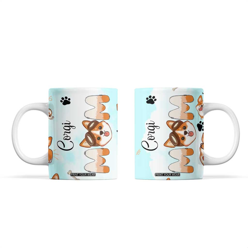 Corgi Dog Mom Coffee Mug Funny Dog Lover Mothers Day Gifts TB10 Blue Print Your Wear