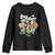 Cottagecore Dancing Frogs Youth Sweatshirt Say Gay Rainbow LGBT Pride Month TS02 Black Print Your Wear
