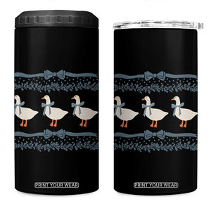 Country Goose 80s 4 in 1 Can Cooler Tumbler 1980s Geese Blue Bowed Mama Goose TS02 One Size: 16 oz Black Print Your Wear