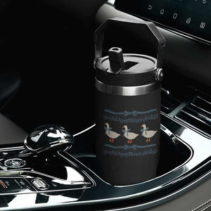 Country Goose 80s Flip Straw Tumbler 1980s Geese Blue Bowed Mama Goose TS02 Print Your Wear