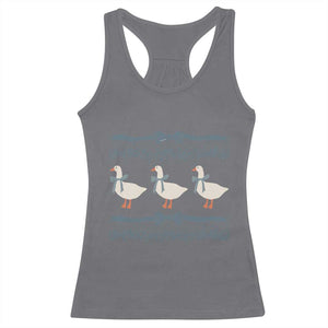 Country Goose 80s Racerback Tank Top 1980s Geese Blue Bowed Mama Goose TS02 Charcoal Print Your Wear