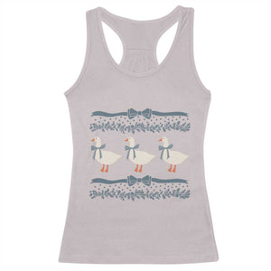 Country Goose 80s Racerback Tank Top 1980s Geese Blue Bowed Mama Goose TS02 Ice Gray Print Your Wear