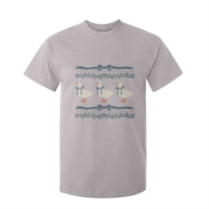 Country Goose 80s T Shirt For Kid 1980s Geese Blue Bowed Mama Goose TS02 Ice Gray Print Your Wear