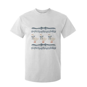 Country Goose 80s T Shirt For Kid 1980s Geese Blue Bowed Mama Goose TS02 White Print Your Wear