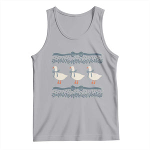 Country Goose 80s Tank Top 1980s Geese Blue Bowed Mama Goose TS02 Athletic Heather Print Your Wear