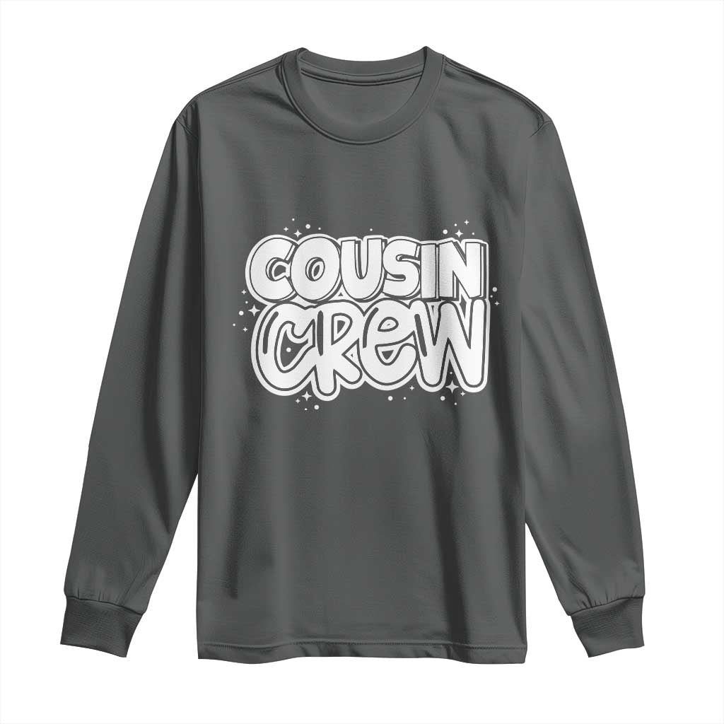 Cousin Crew Long Sleeve Shirt Cute Matching Cousins Summer Beach Vacation TS10 Dark Heather Print Your Wear