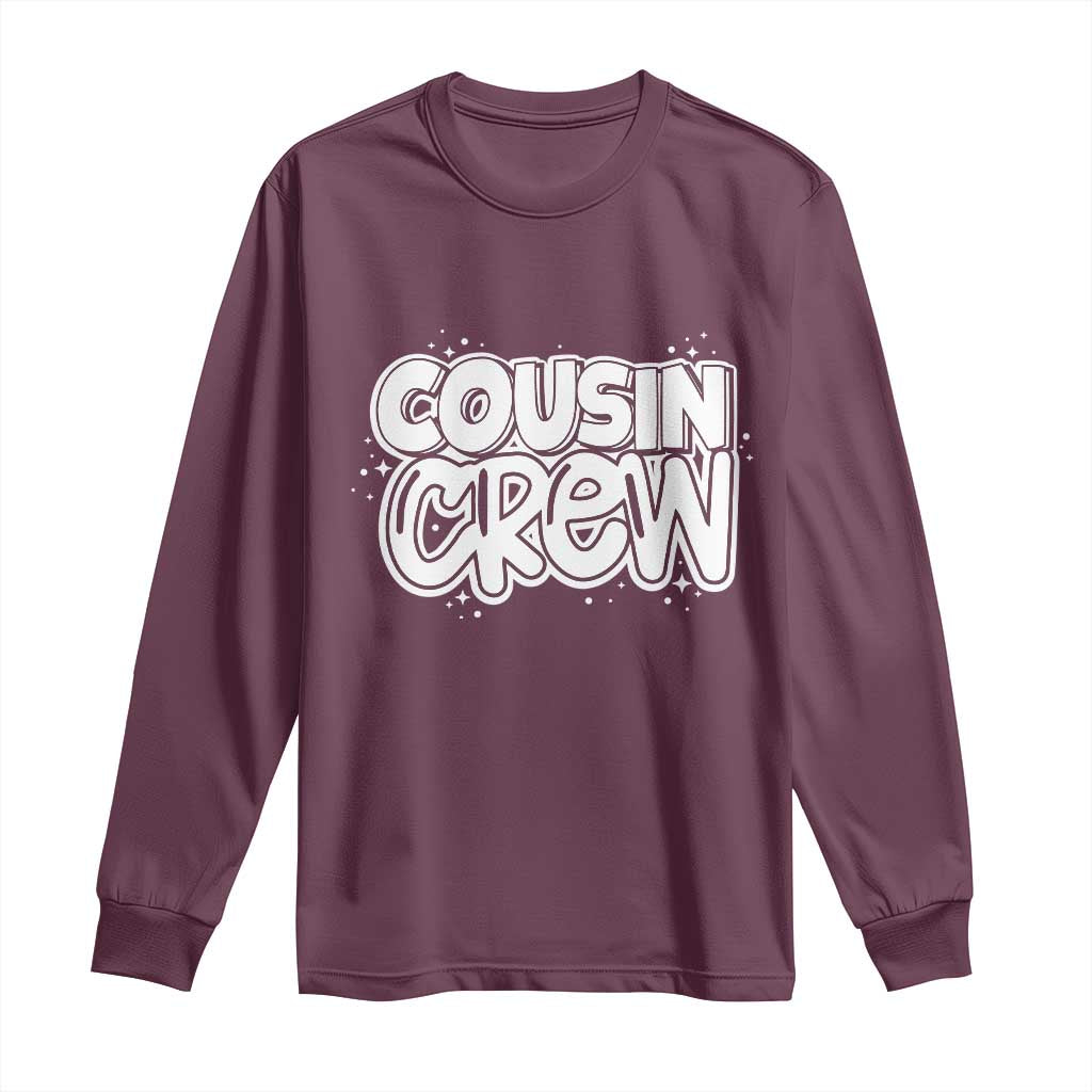 Cousin Crew Long Sleeve Shirt Cute Matching Cousins Summer Beach Vacation TS10 Maroon Print Your Wear