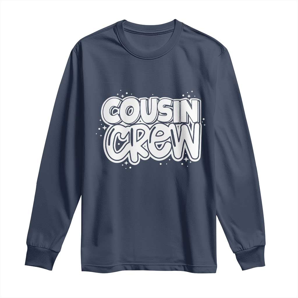 Cousin Crew Long Sleeve Shirt Cute Matching Cousins Summer Beach Vacation TS10 Navy Print Your Wear