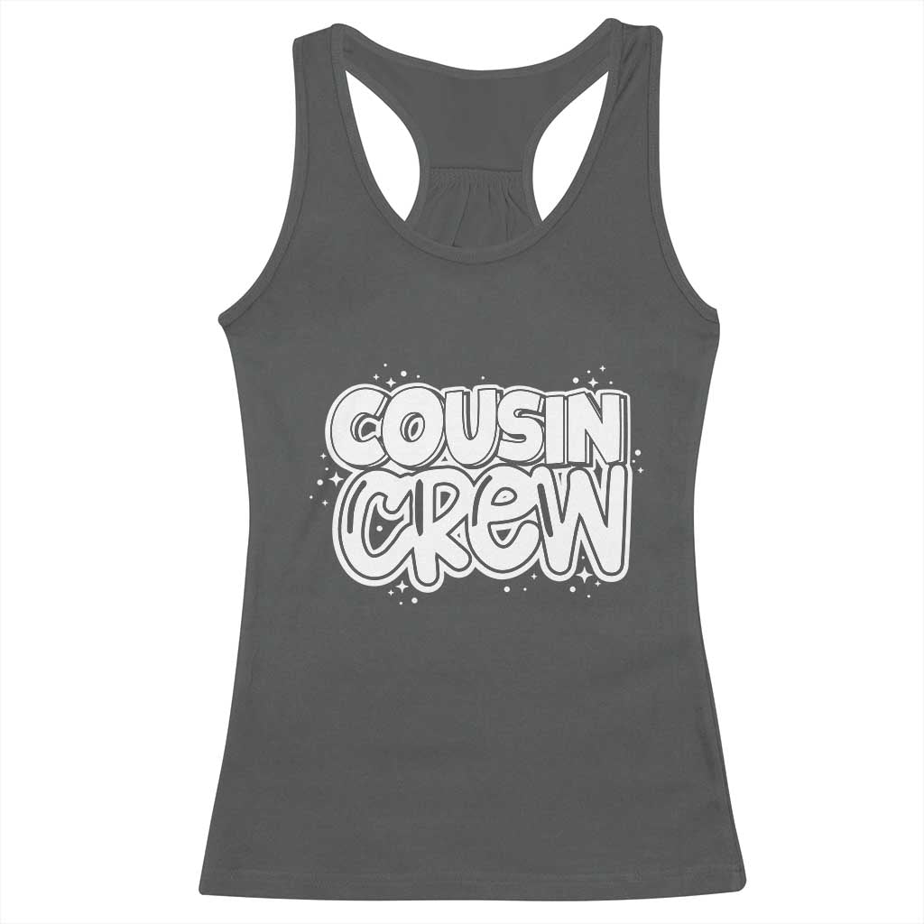 Cousin Crew Racerback Tank Top Cute Matching Cousins Summer Beach Vacation TS10 Dark Heather Print Your Wear