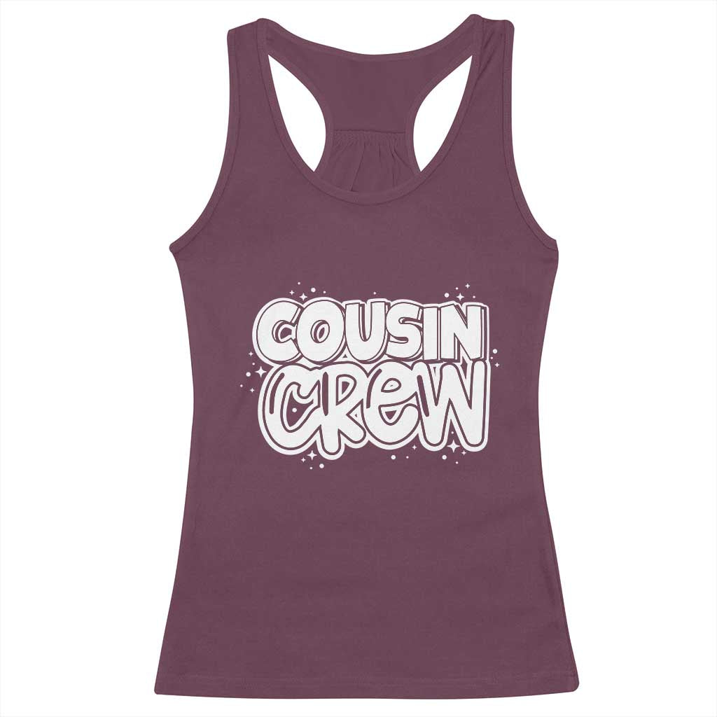 Cousin Crew Racerback Tank Top Cute Matching Cousins Summer Beach Vacation TS10 Maroon Print Your Wear