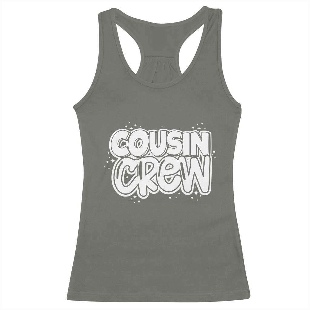 Cousin Crew Racerback Tank Top Cute Matching Cousins Summer Beach Vacation TS10 Military Green Print Your Wear