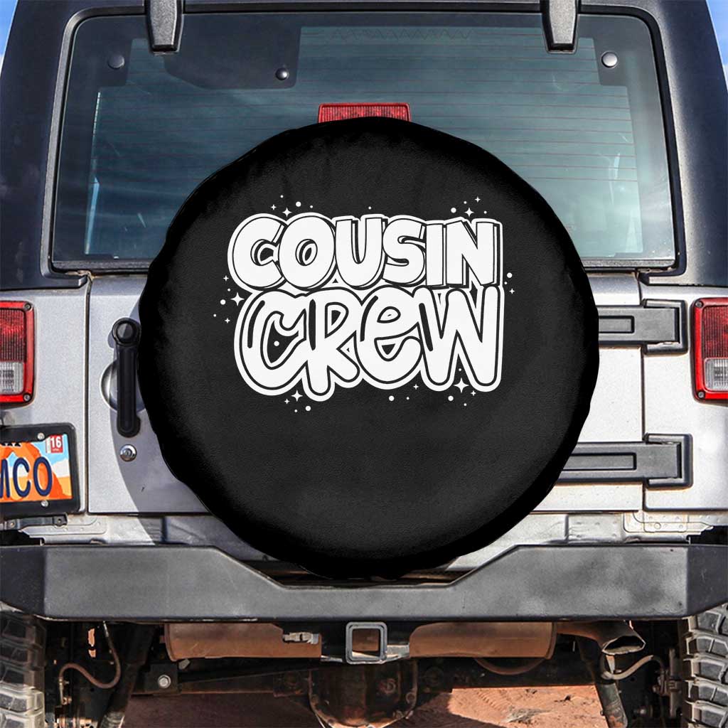 Cousin Crew Spare Tire Cover Cute Matching Cousins Summer Beach Vacation TS10 No hole Black Print Your Wear