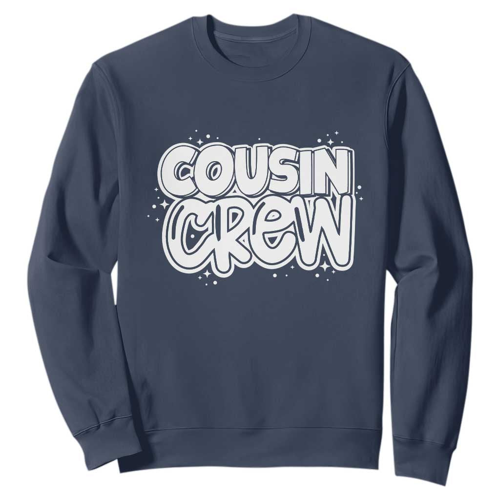 Cousin Crew Sweatshirt Cute Matching Cousins Summer Beach Vacation TS10 Navy Print Your Wear