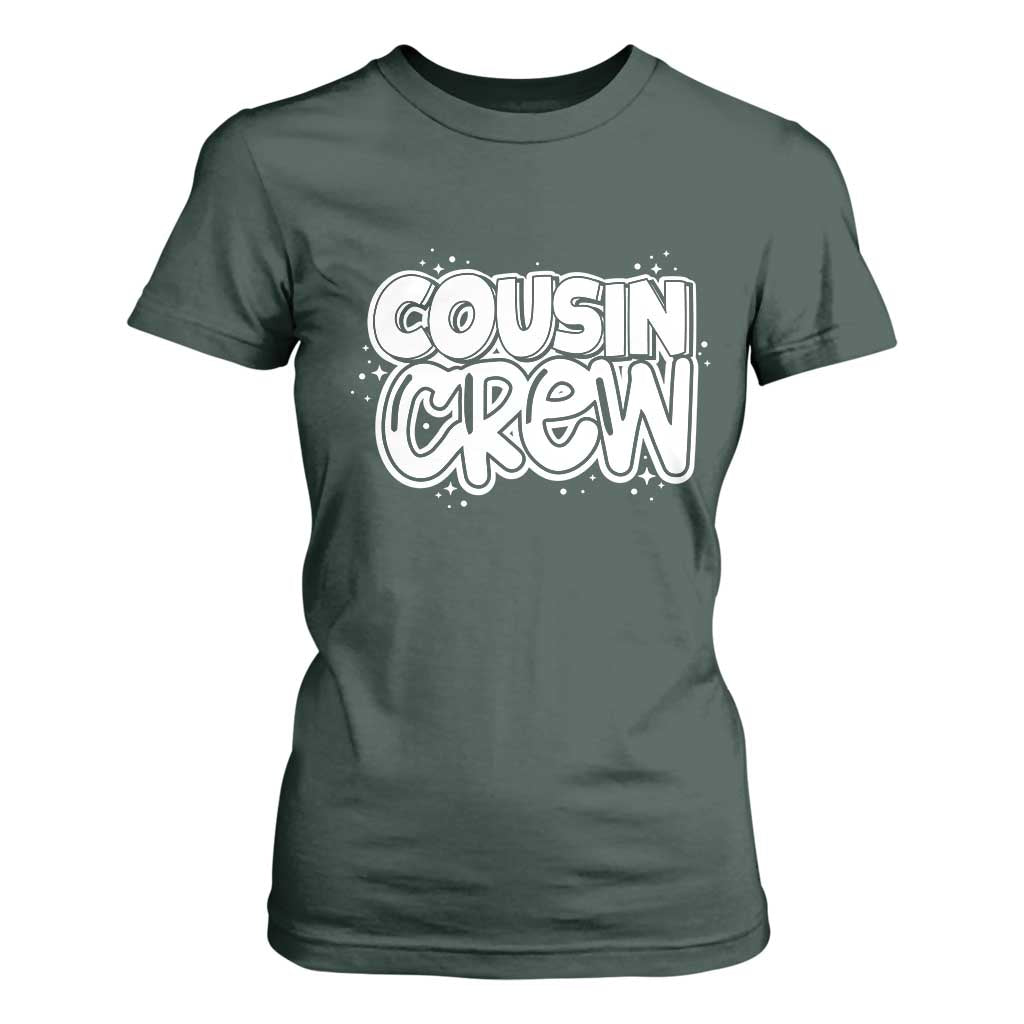 Cousin Crew T Shirt For Women Cute Matching Cousins Summer Beach Vacation TS10 Dark Forest Green Print Your Wear