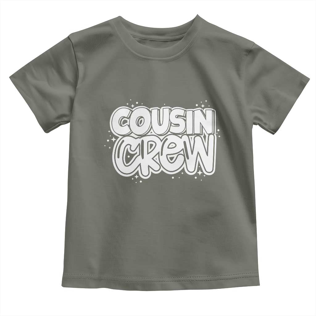 Cousin Crew Toddler T Shirt Cute Matching Cousins Summer Beach Vacation TS10 Military Green Print Your Wear