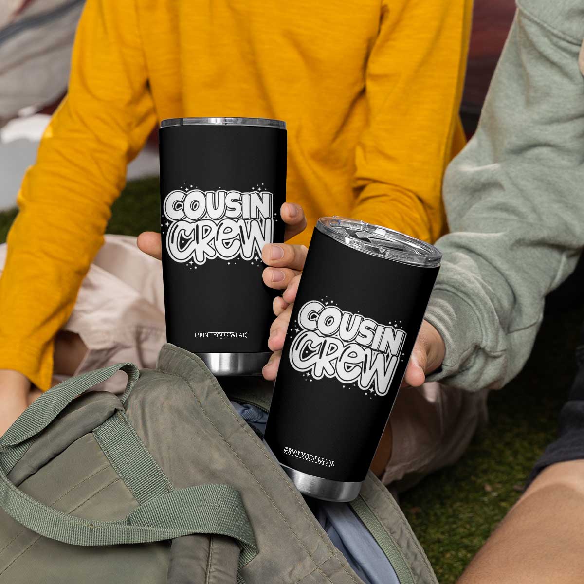 Cousin Crew Tumbler Cup Cute Matching Cousins Summer Beach Vacation TS10 Print Your Wear