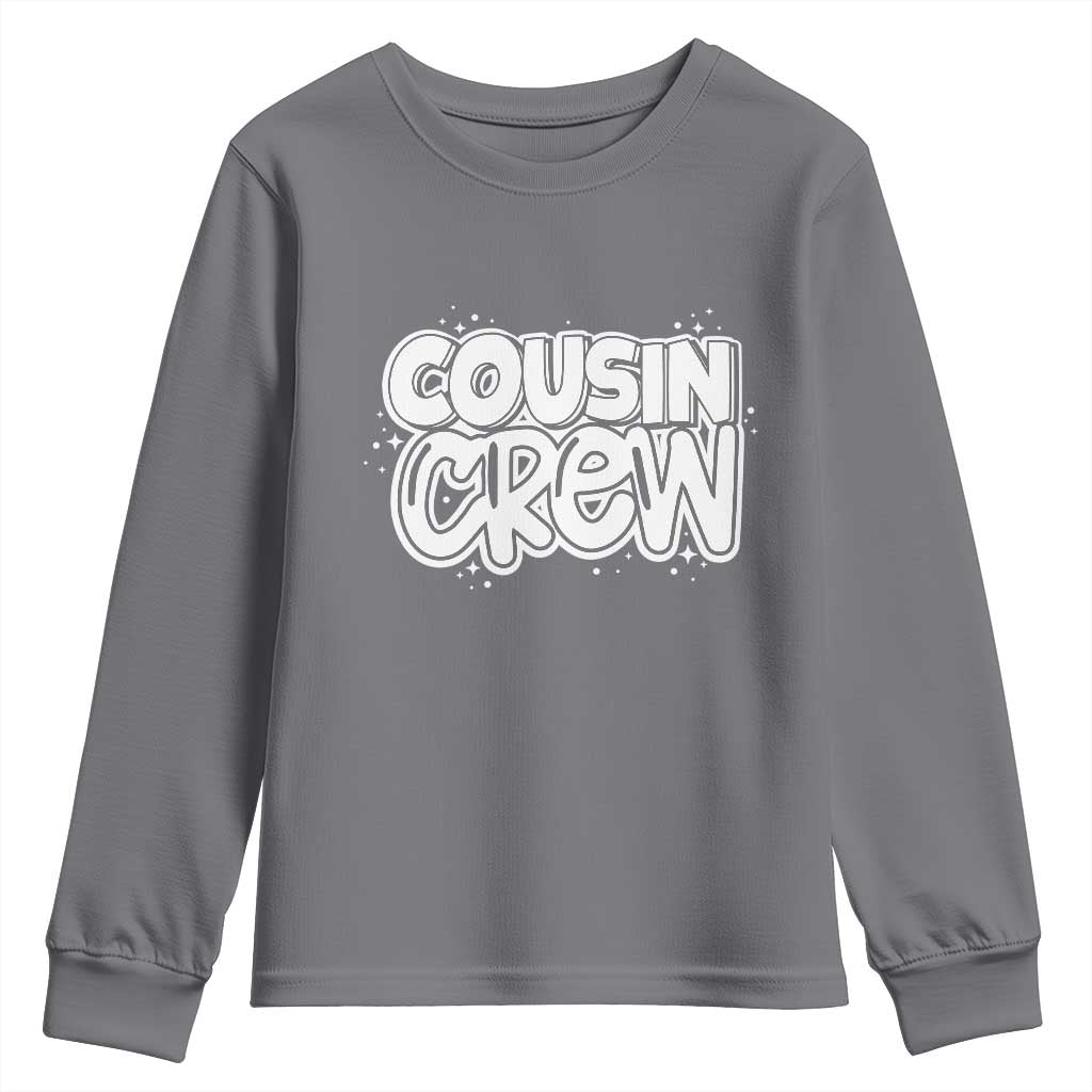 Cousin Crew Youth Sweatshirt Cute Matching Cousins Summer Beach Vacation TS10 Charcoal Print Your Wear