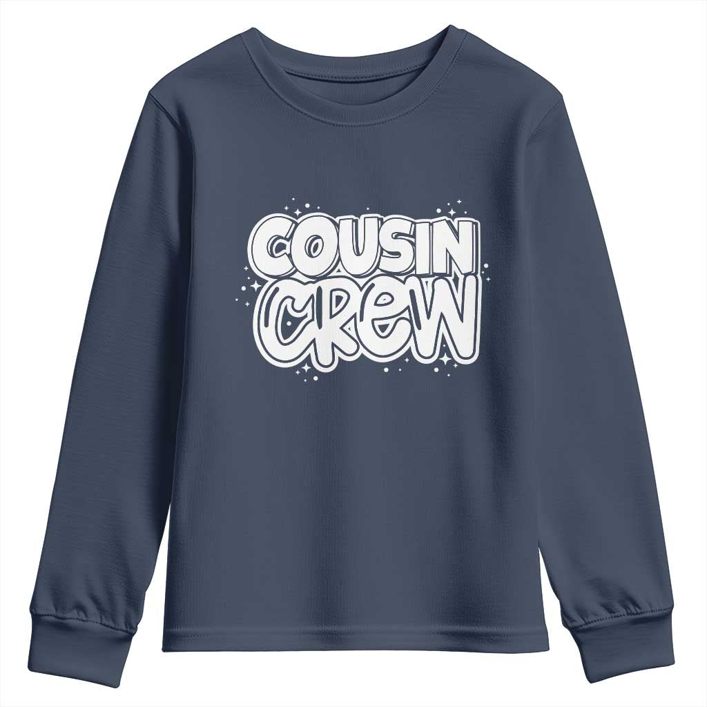 Cousin Crew Youth Sweatshirt Cute Matching Cousins Summer Beach Vacation TS10 Navy Print Your Wear