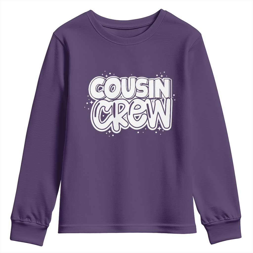 Cousin Crew Youth Sweatshirt Cute Matching Cousins Summer Beach Vacation TS10 Purple Print Your Wear