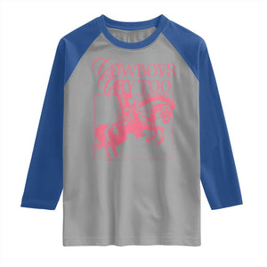 Cowboys Cry Too Raglan Shirt Western Rodeo Cowgirl Cowboy Aesthetic Pink TS02 Sport Gray Royal Print Your Wear