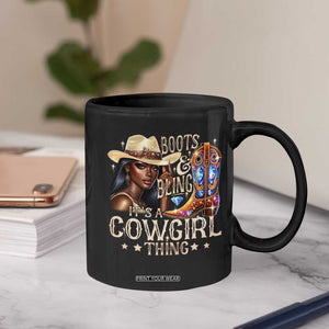 Cowgirl Coffee Mug Boots & Bling Its A Cowgirl Thing Melanin Rodeo TS10 Print Your Wear