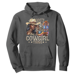 Cowgirl Hoodie Boots & Bling Its A Cowgirl Thing Melanin Rodeo TS10 Dark Heather Print Your Wear