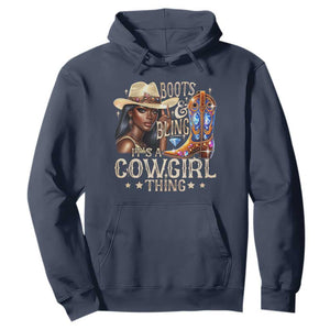 Cowgirl Hoodie Boots & Bling Its A Cowgirl Thing Melanin Rodeo TS10 Navy Print Your Wear