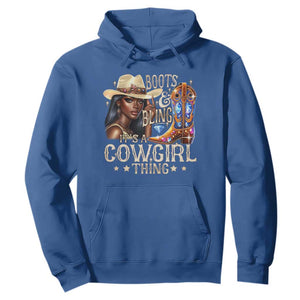 Cowgirl Hoodie Boots & Bling Its A Cowgirl Thing Melanin Rodeo TS10 Royal Blue Print Your Wear