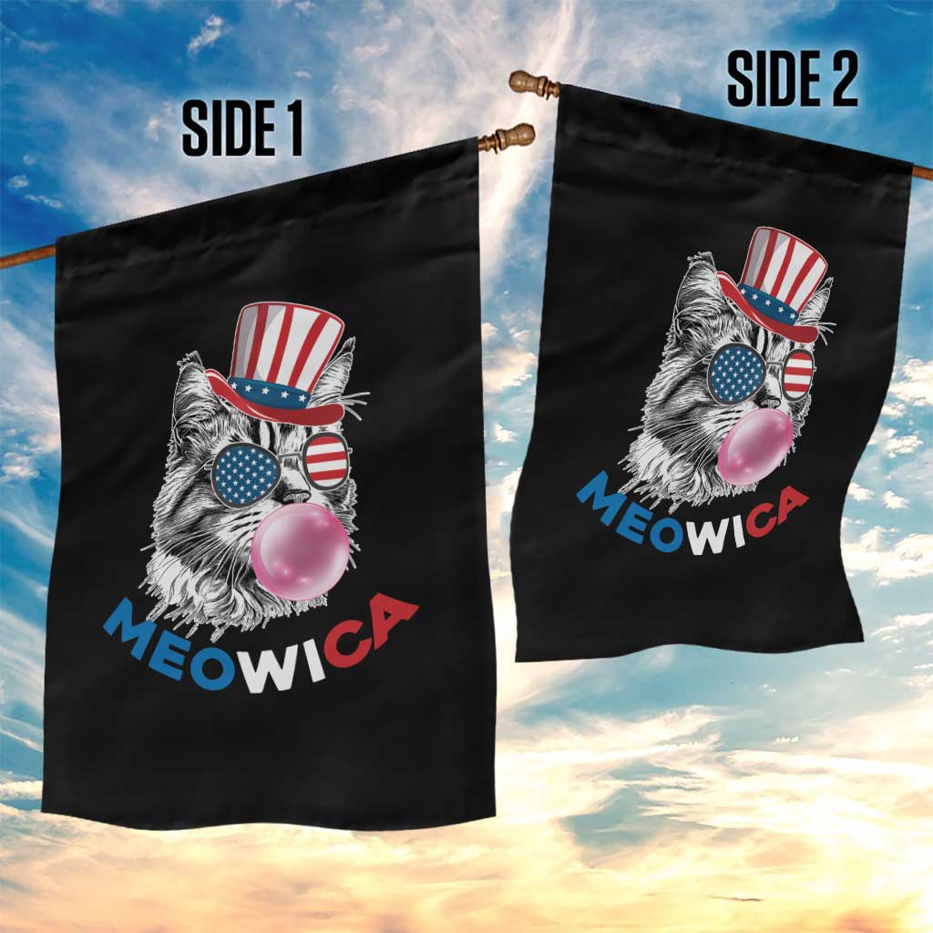 Cute American Patriotic Cat Garden Flag Meowica Bubblegum 4th of July For Pet Lover TS02 Print Your Wear