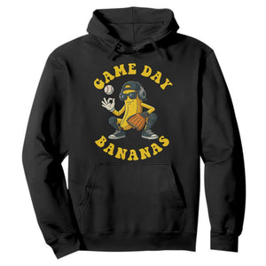 Cute Bananas Graphic Hoodie Game Day Cool Catcher Baseball Lover TS02 Black Print Your Wear