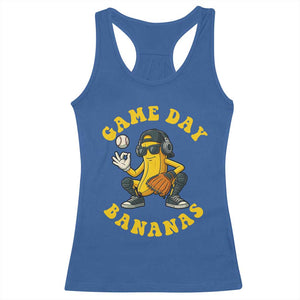 Cute Bananas Graphic Racerback Tank Top Game Day Cool Catcher Baseball Lover TS02 Royal Blue Print Your Wear