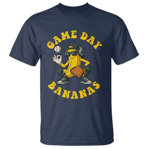 Cute Bananas Graphic T Shirt Game Day Cool Catcher Baseball Lover TS02 Navy Print Your Wear