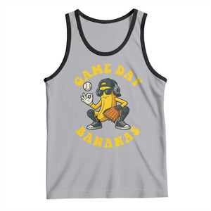 Cute Bananas Graphic Tank Top Game Day Cool Catcher Baseball Lover TS02 Athletic Heather Black Print Your Wear