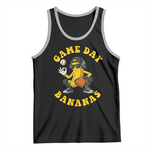 Cute Bananas Graphic Tank Top Game Day Cool Catcher Baseball Lover TS02 Black Athletic Heather Print Your Wear