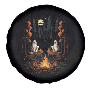 Cute Boo Spooky Ghost Camping Spare Tire Cover In The Forest Gothic Halloween TS02 Print Your Wear