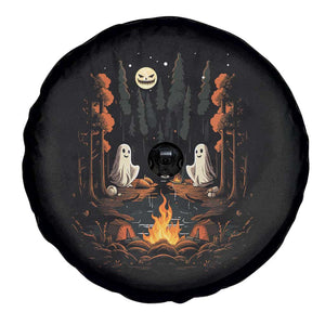 Cute Boo Spooky Ghost Camping Spare Tire Cover In The Forest Gothic Halloween TS02 Print Your Wear